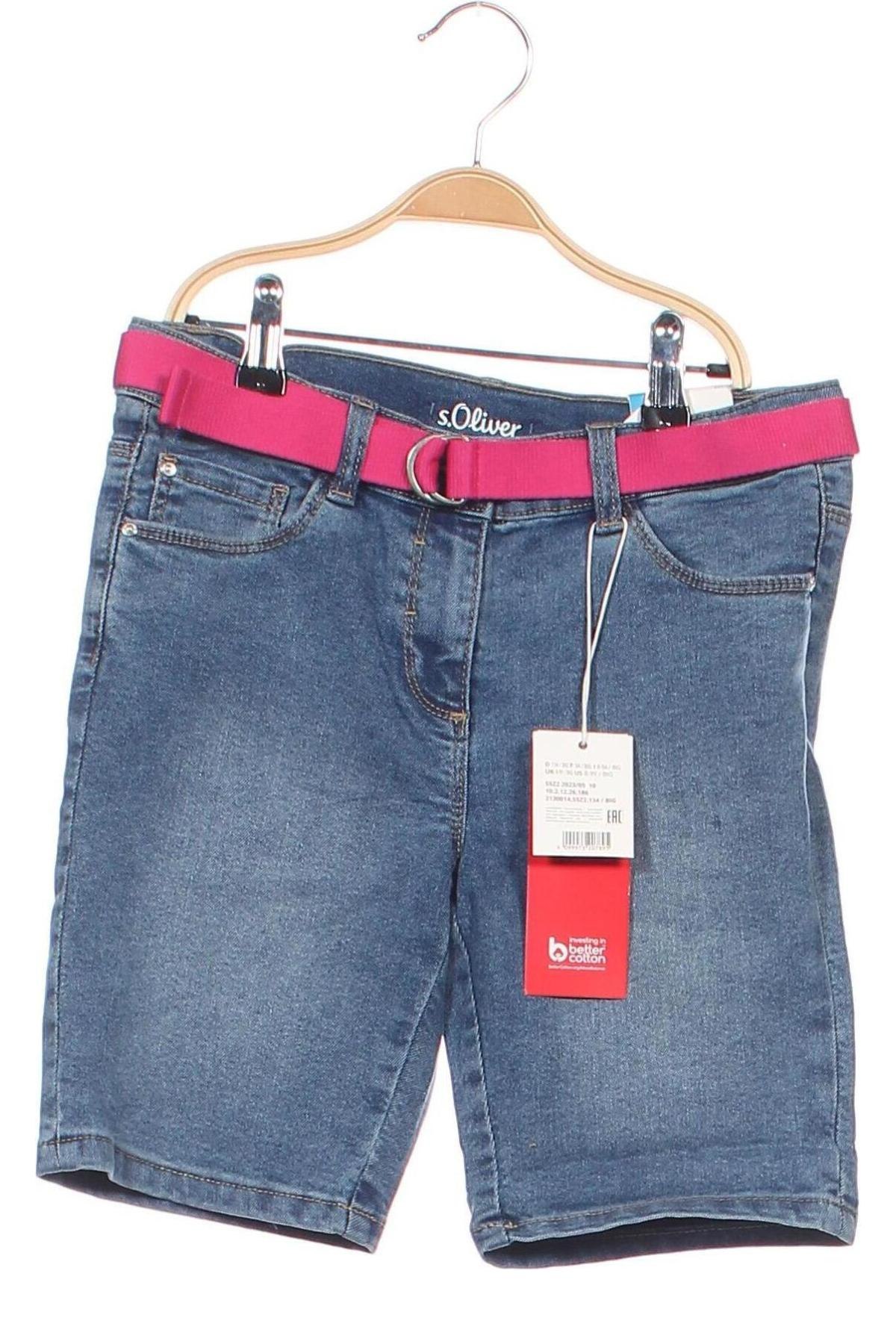 Pantaloni scurți pentru copii S.Oliver, Mărime 8-9y/ 134-140 cm, Culoare Albastru, Preț 184,49 Lei