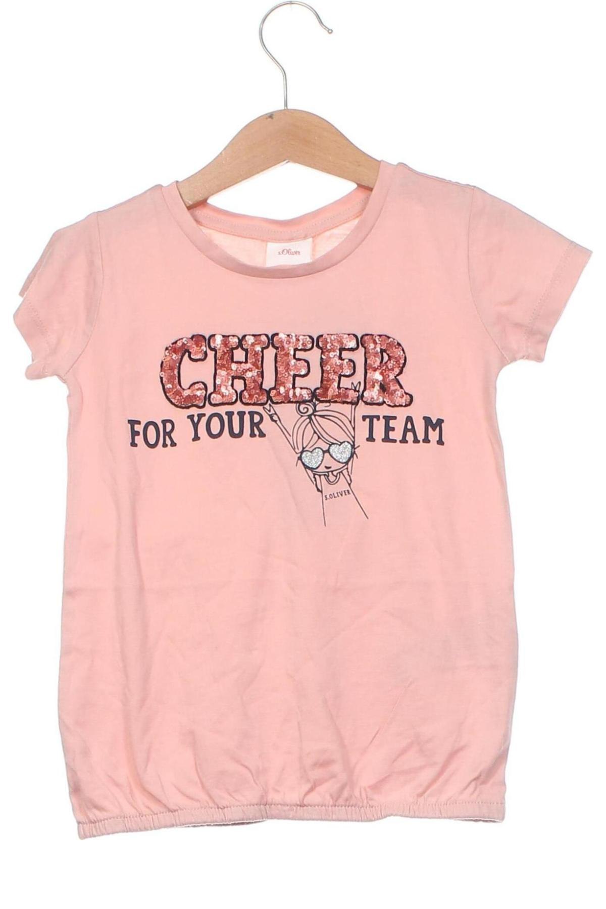 Dziecięcy T-shirt S.Oliver, Rozmiar 18-24m/ 86-98 cm, Kolor Różowy, Cena 90,99 zł