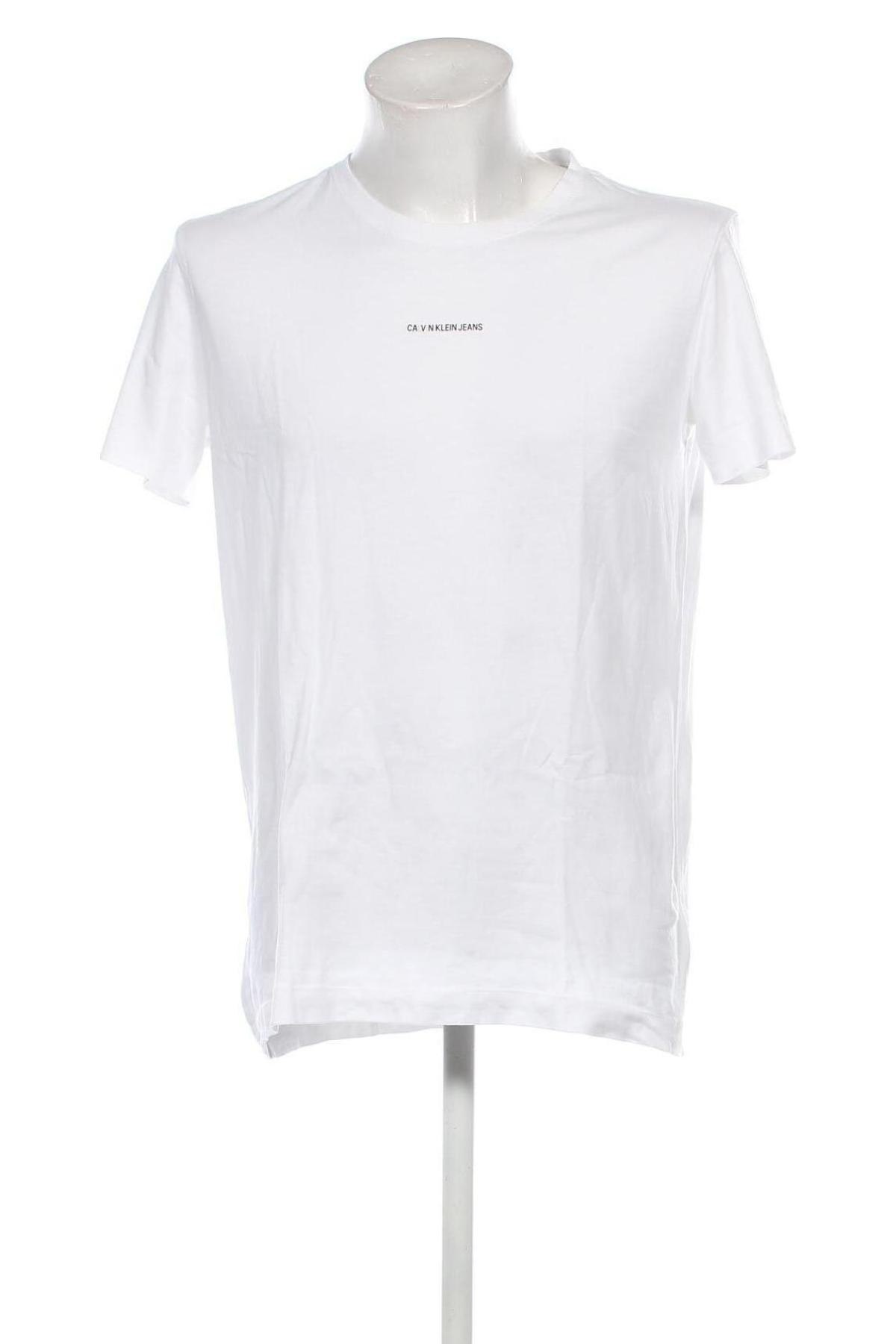 Męski T-shirt Calvin Klein Jeans, Rozmiar XXL, Kolor Biały, Cena 164,99 zł