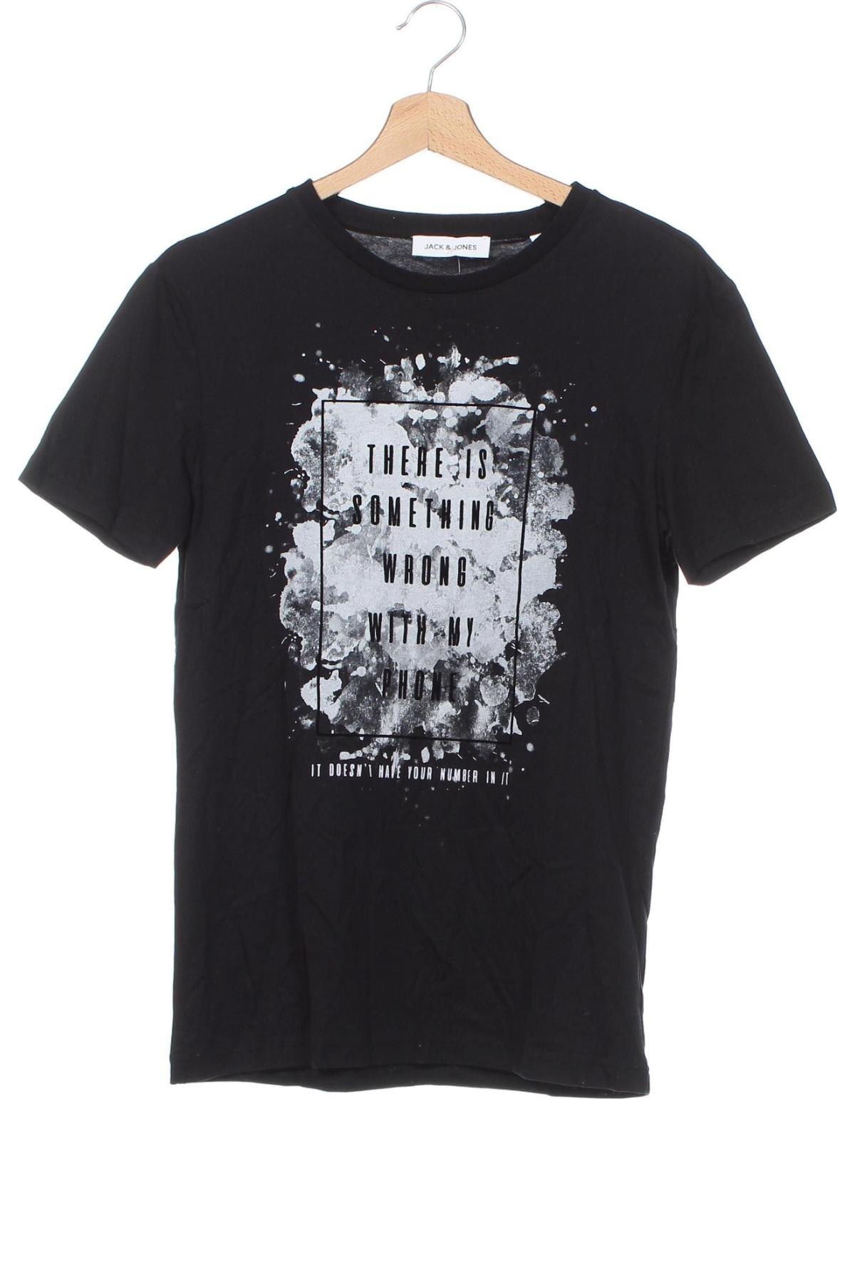 Ανδρικό t-shirt Jack & Jones, Μέγεθος S, Χρώμα Μαύρο, Τιμή 8,99 €