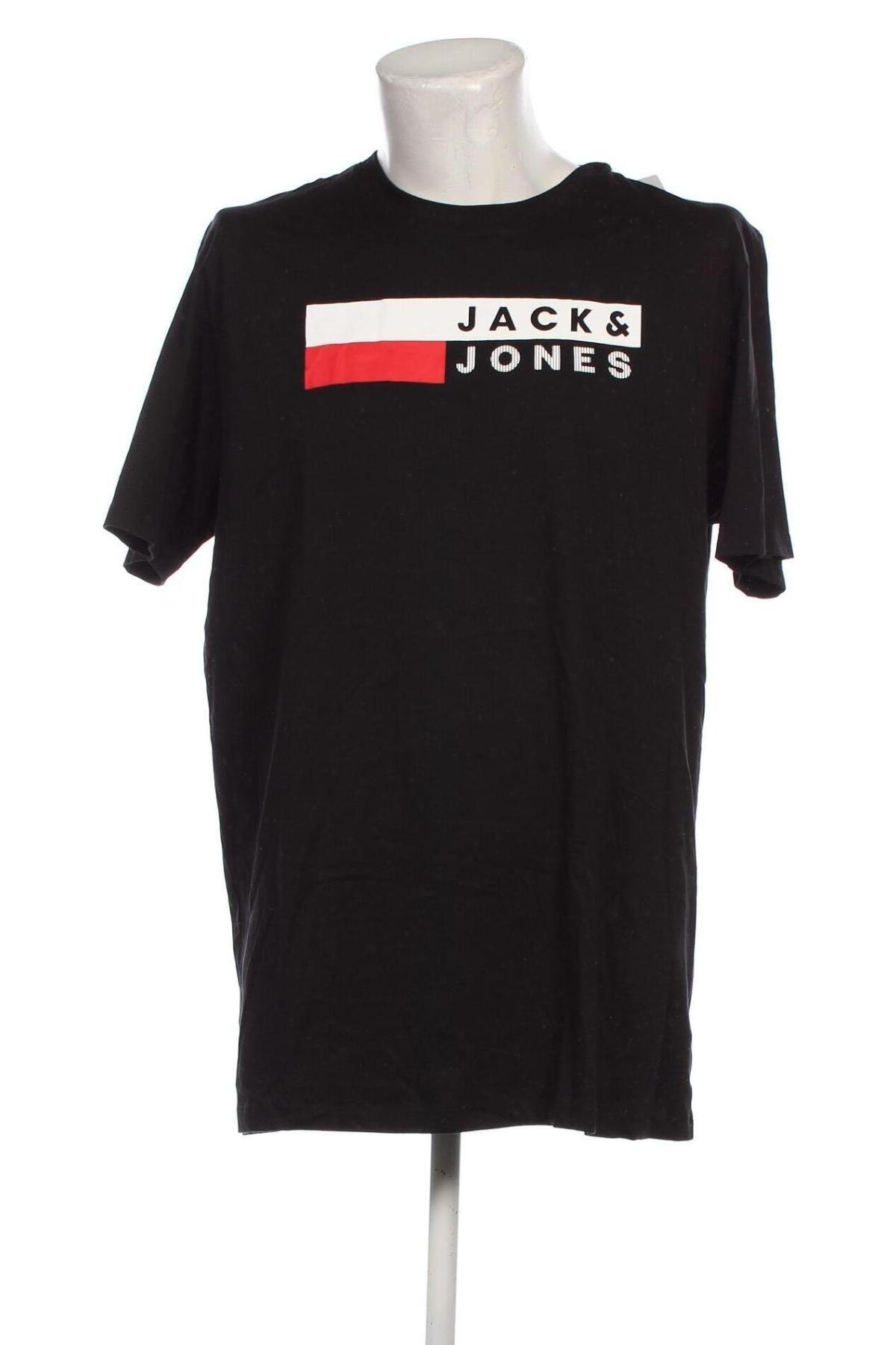 Herren T-Shirt Jack & Jones, Größe XXL, Farbe Schwarz, Preis 21,99 €