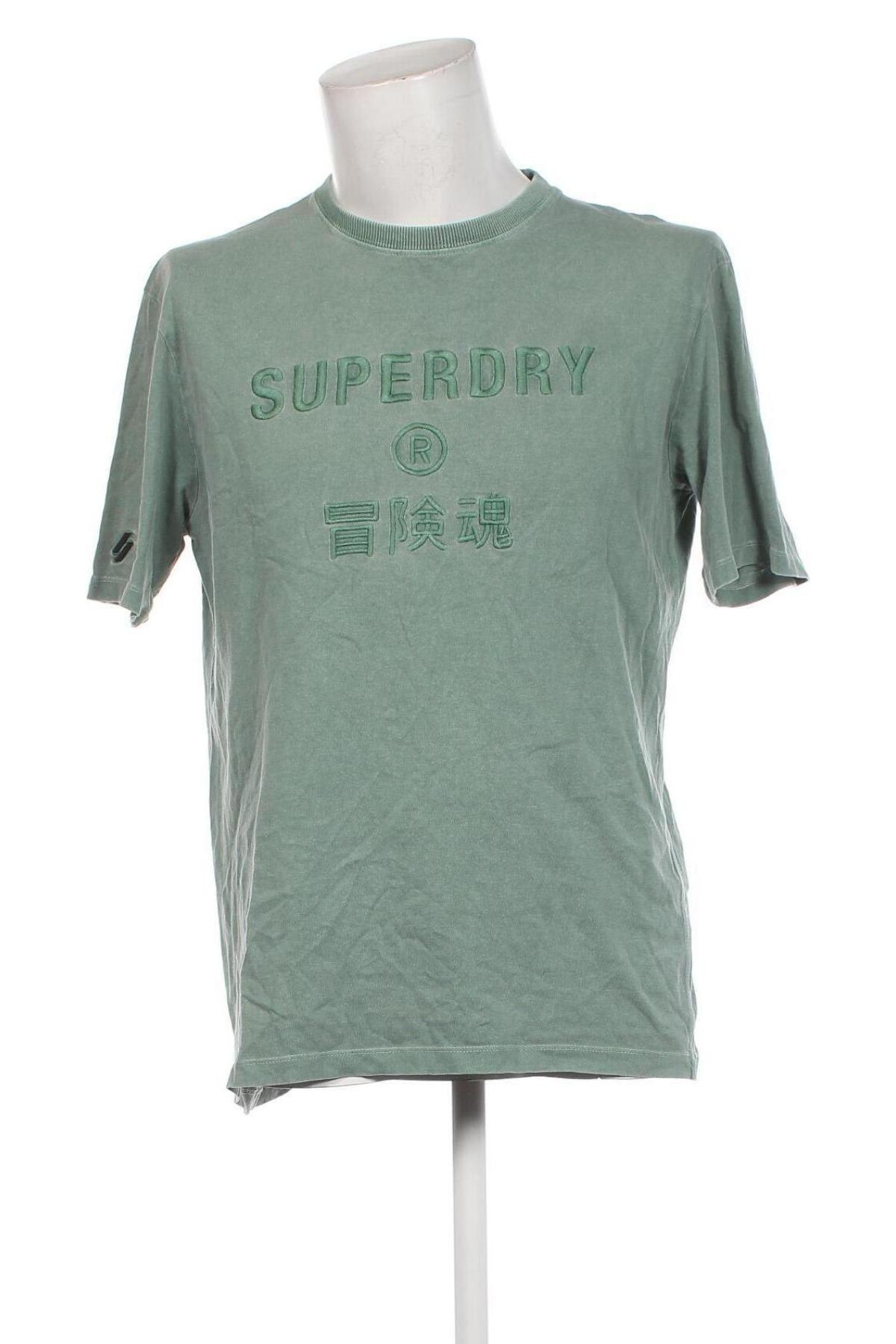 Мъжка тениска Superdry, Размер M, Цвят Зелен, Цена 34,49 лв.