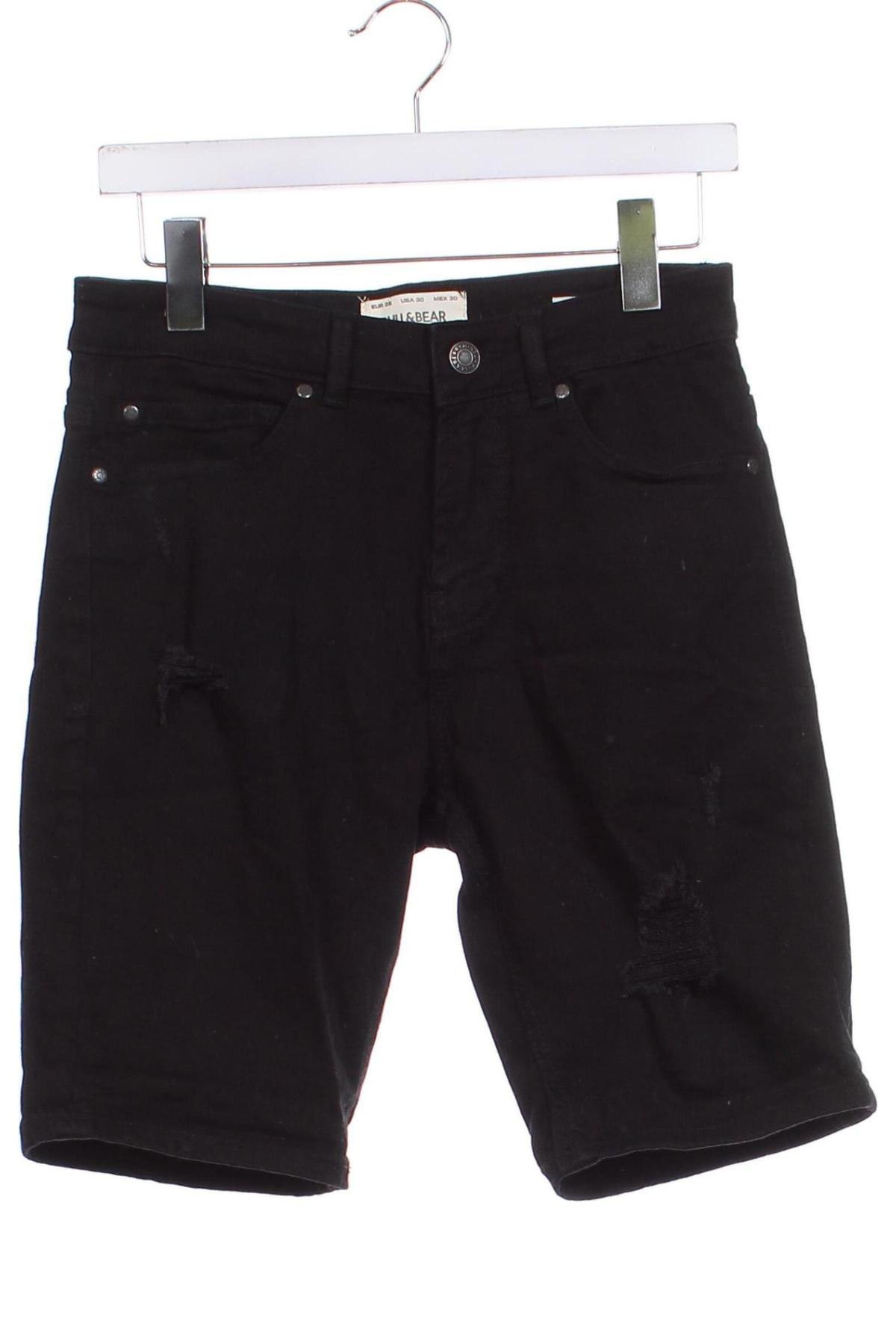 Pantaloni scurți de bărbați Pull&Bear, Mărime S, Culoare Negru, Preț 41,99 Lei