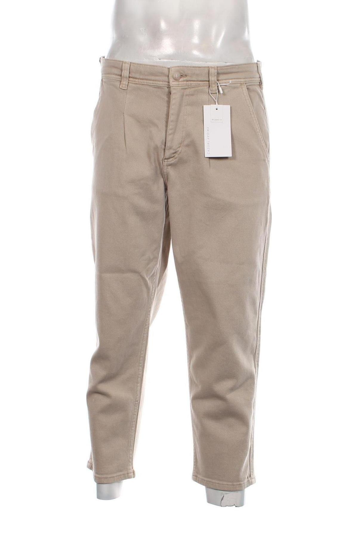 Herrenhose Casual Friday, Größe L, Farbe Beige, Preis 16,99 €