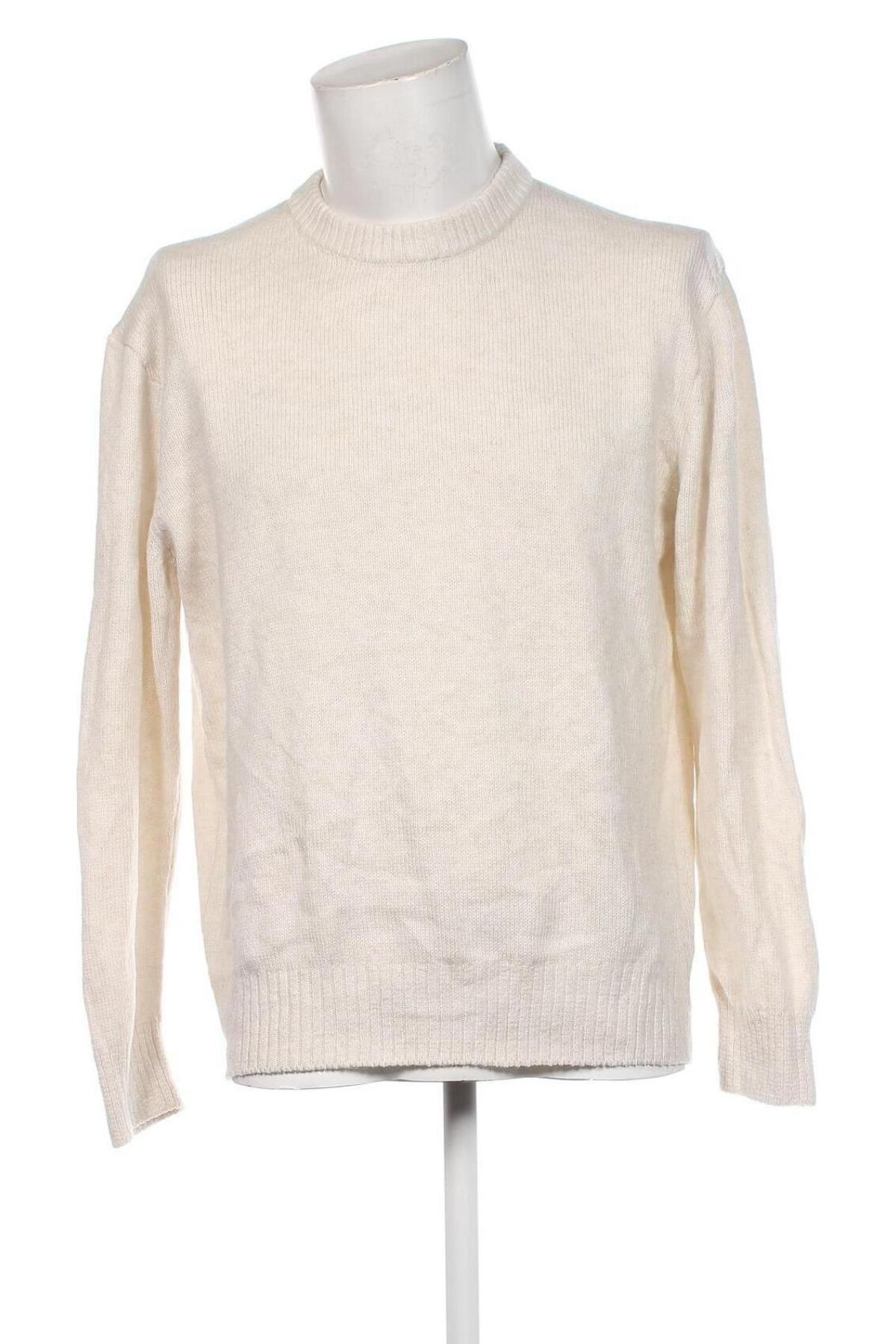 Herrenpullover H&M, Größe M, Farbe Ecru, Preis 8,99 €