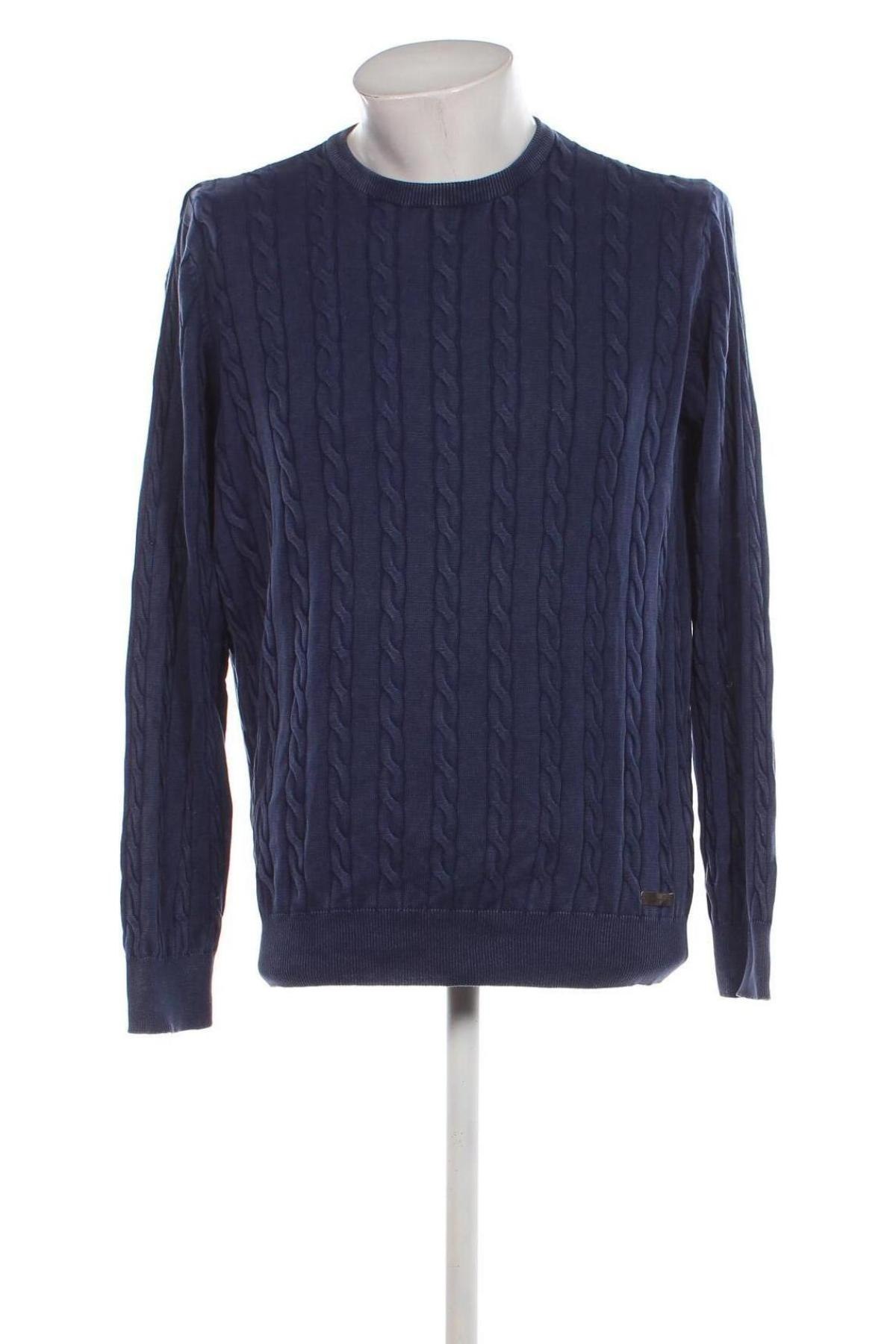 Herrenpullover Springfield, Größe L, Farbe Blau, Preis 10,99 €