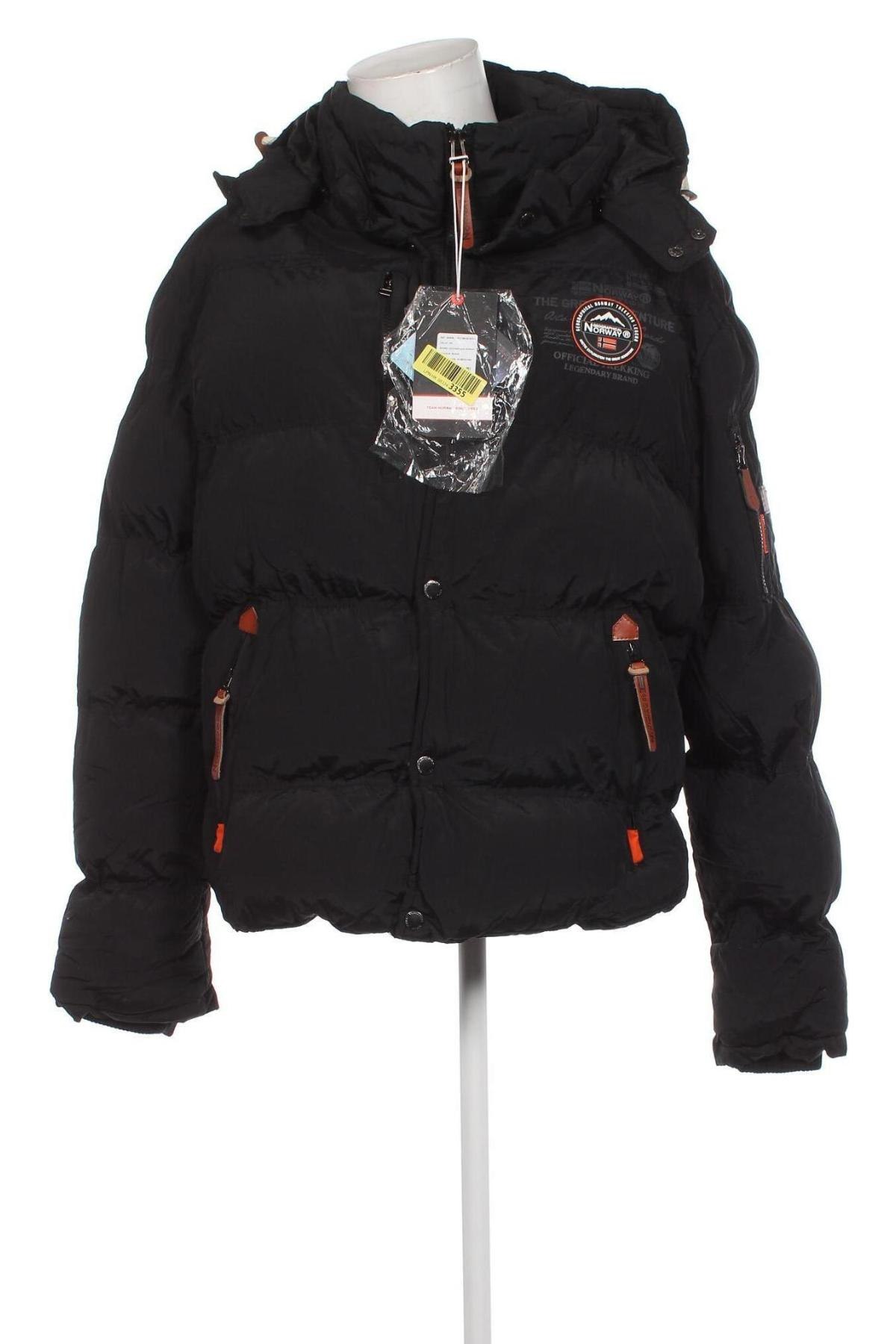 Męska kurtka Geographical Norway, Rozmiar 4XL, Kolor Czarny, Cena 609,99 zł