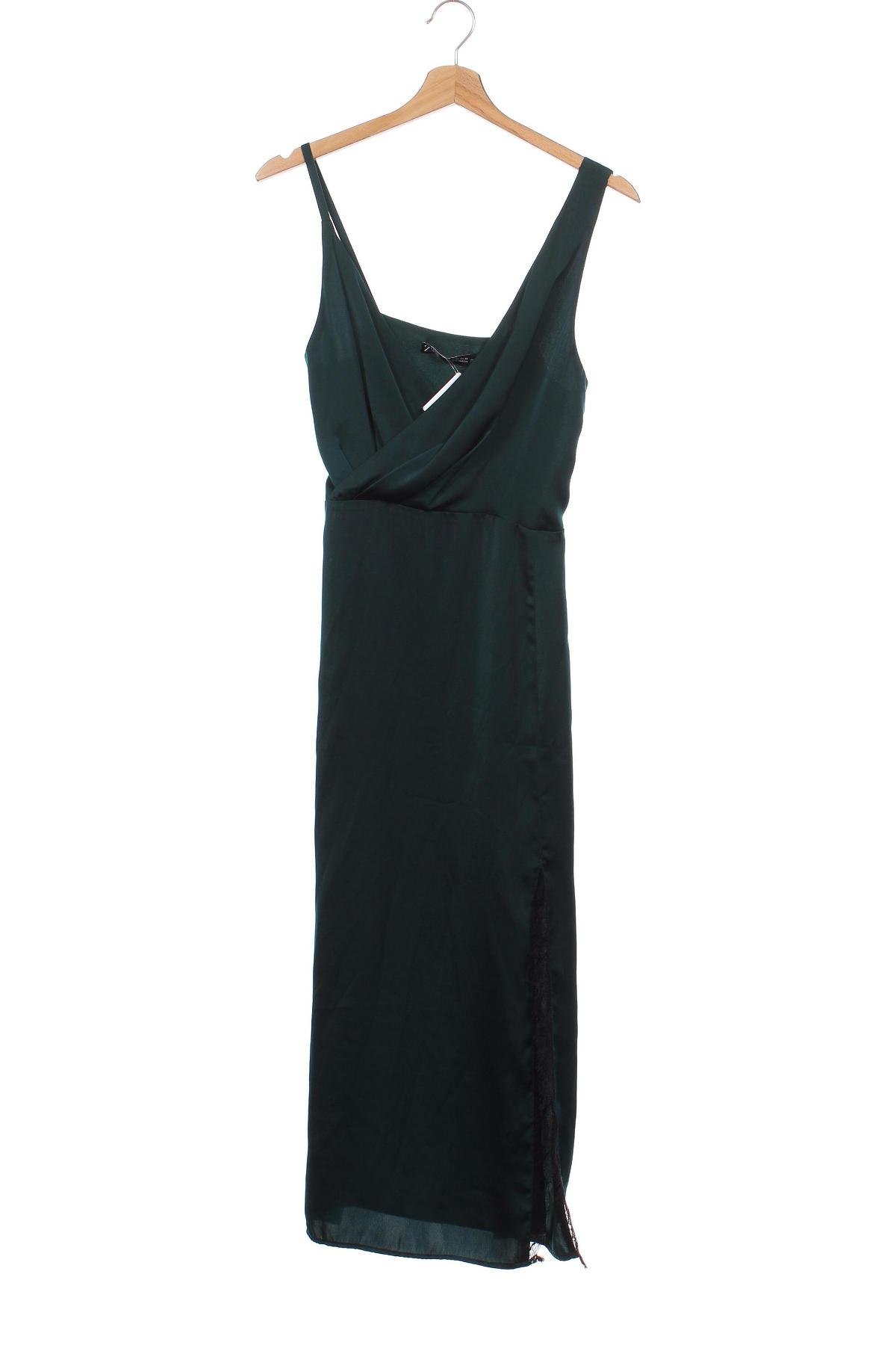 Rochie Zara, Mărime XS, Culoare Verde, Preț 109,31 Lei