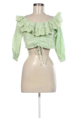 Damen Shirt Bershka, Größe M, Farbe Grün, Preis € 13,99