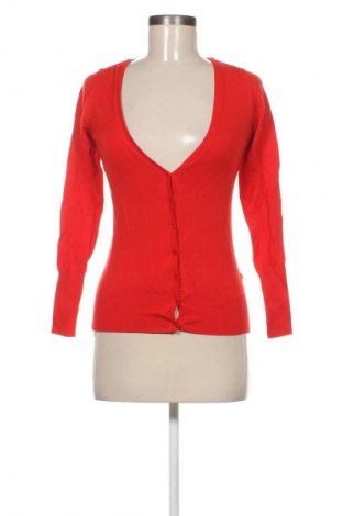 Дамска жилетка Zara Knitwear, Размер S, Цвят Червен, Цена 27,00 лв.