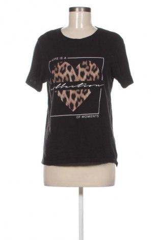 Γυναικείο t-shirt Amisu, Μέγεθος L, Χρώμα Μαύρο, Τιμή 8,70 €