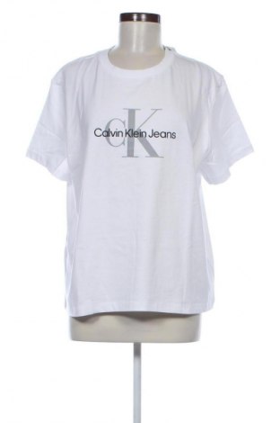 Γυναικείο t-shirt Calvin Klein Jeans, Μέγεθος XL, Χρώμα Λευκό, Τιμή 53,99 €