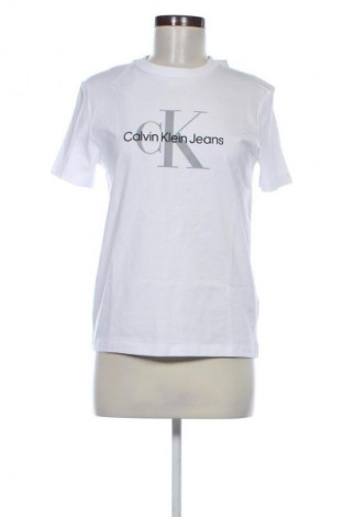 Damski T-shirt Calvin Klein Jeans, Rozmiar XS, Kolor Biały, Cena 181,99 zł