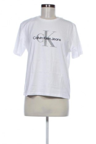 Tricou de femei Calvin Klein Jeans, Mărime M, Culoare Alb, Preț 290,99 Lei