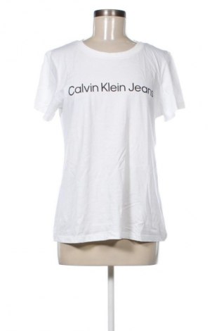 Γυναικείο t-shirt Calvin Klein Jeans, Μέγεθος XL, Χρώμα Λευκό, Τιμή 40,99 €