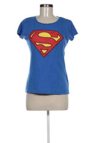 Damen T-Shirt Superman, Größe L, Farbe Blau, Preis 8,70 €