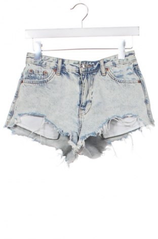 Pantaloni scurți de femei Bershka, Mărime XS, Culoare Albastru, Preț 50,00 Lei