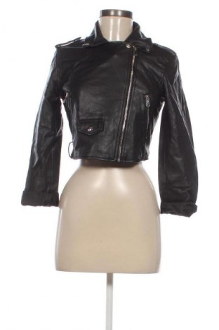 Damen Lederjacke Bershka, Größe S, Farbe Schwarz, Preis € 40,99