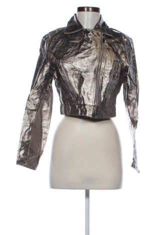 Damen Lederjacke SHEIN, Größe S, Farbe Silber, Preis 40,99 €