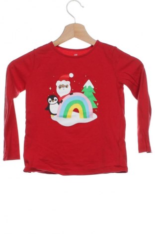 Детска блуза H&M, Размер 4-5y/ 110-116 см, Цвят Червен, Цена 4,42 лв.