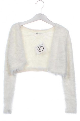 Kinder Strickjacke H&M, Größe 6-7y/ 122-128 cm, Farbe Weiß, Preis 9,00 €