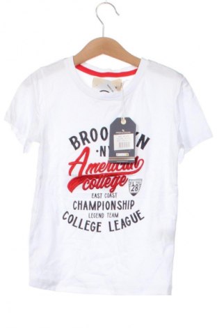 Kinder T-Shirt American College, Größe 5-6y/ 116-122 cm, Farbe Weiß, Preis € 11,99