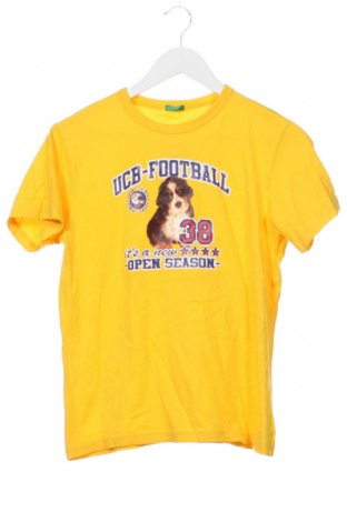 Dziecięcy T-shirt United Colors Of Benetton, Rozmiar 11-12y/ 152-158 cm, Kolor Żółty, Cena 34,48 zł
