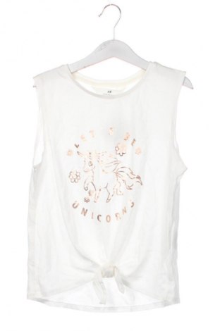 Μπλουζάκι αμάνικο παιδικό H&M, Μέγεθος 8-9y/ 134-140 εκ., Χρώμα Λευκό, Τιμή 5,99 €