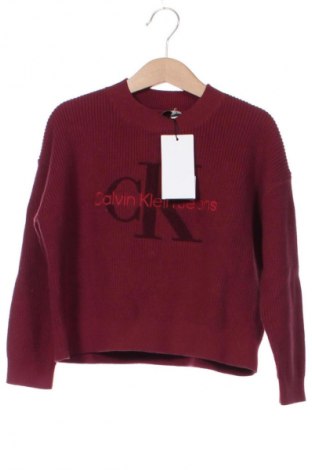 Детски пуловер Calvin Klein Jeans, Размер 4-5y/ 110-116 см, Цвят Червен, Цена 144,99 лв.