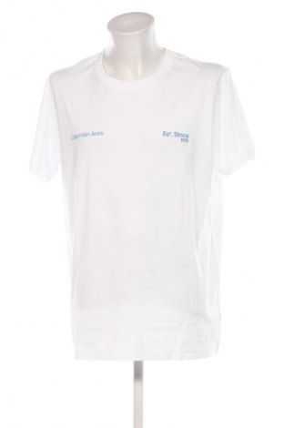 Męski T-shirt Calvin Klein Jeans, Rozmiar XXL, Kolor Biały, Cena 128,99 zł