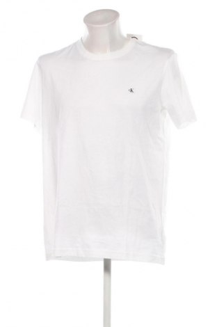 Мъжка тениска Calvin Klein Jeans, Размер XL, Цвят Бял, Цена 41,99 лв.