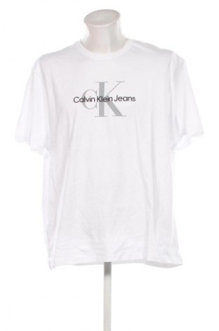 Męski T-shirt Calvin Klein Jeans, Rozmiar XXL, Kolor Biały, Cena 193,99 zł