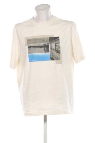 Herren T-Shirt Calvin Klein Jeans, Größe L, Farbe Ecru, Preis € 41,99