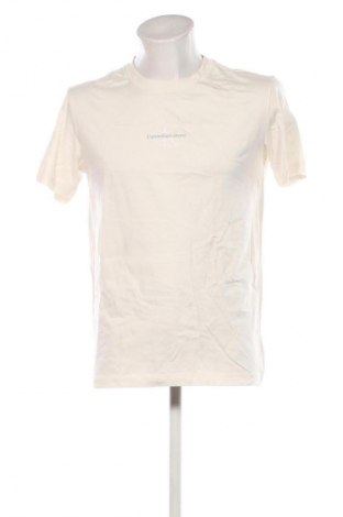 Herren T-Shirt Calvin Klein Jeans, Größe S, Farbe Ecru, Preis € 33,99