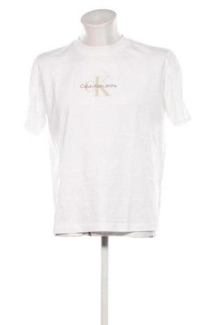 Herren T-Shirt Calvin Klein Jeans, Größe S, Farbe Weiß, Preis 46,99 €