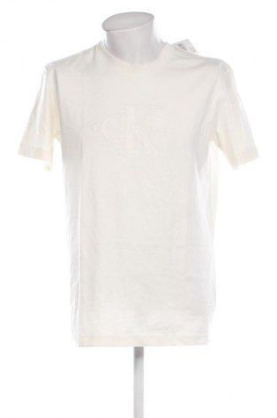 Herren T-Shirt Calvin Klein Jeans, Größe L, Farbe Weiß, Preis € 58,99