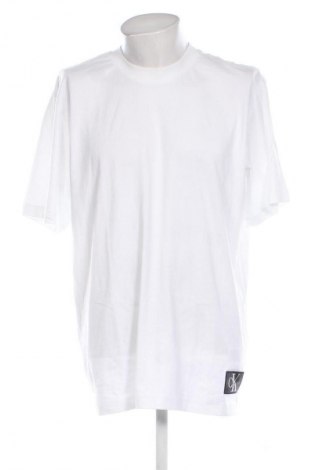 Męski T-shirt Calvin Klein Jeans, Rozmiar XL, Kolor Biały, Cena 156,99 zł