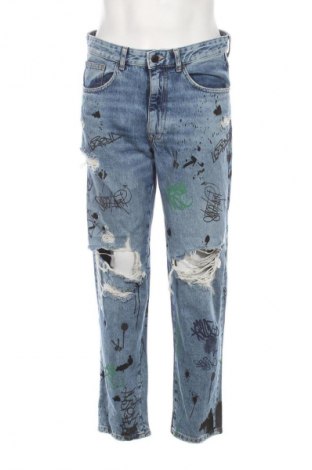 Męskie jeansy Bershka, Rozmiar M, Kolor Niebieski, Cena 89,98 zł