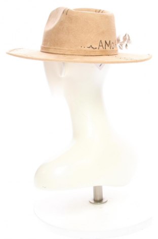Καπέλο Love, Χρώμα  Μπέζ, Τιμή 7,00 €
