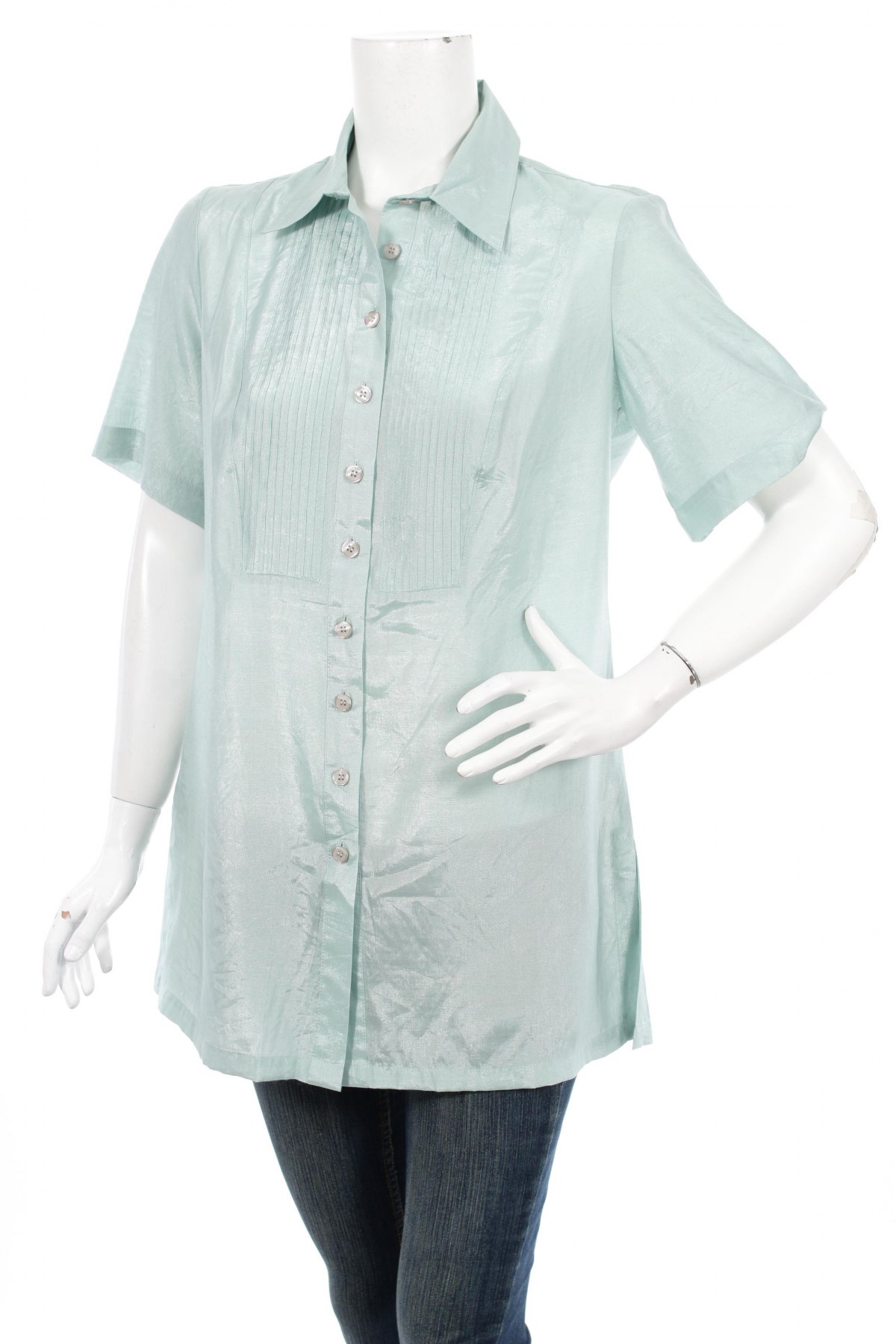 Γυναικείο πουκάμισο Kensol, Μέγεθος L, Χρώμα Μπλέ, Τιμή 10,82 €
