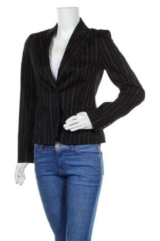 Дамско сако Zara, Размер M, Цвят Черен, 98% памук, 2% еластан, Цена 11,80 лв.
