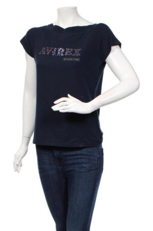 Дамска блуза Avirex, Размер L, Цвят Син, 95% памук, 5% еластан, Цена 18,72 лв.