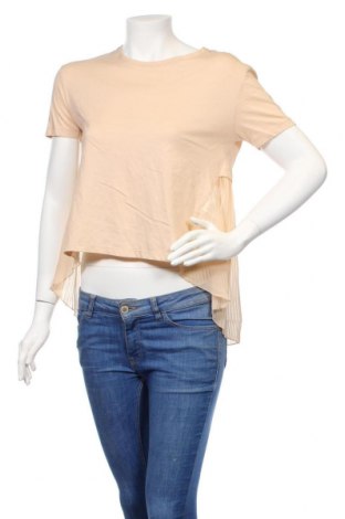 Γυναικεία μπλούζα Zara Trafaluc, Μέγεθος S, Χρώμα  Μπέζ, Βαμβάκι, Τιμή 21,43 €