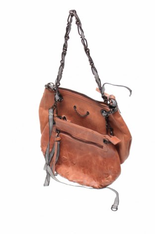 Дамска чанта BOSS, Цвят Кафяв, Естествена кожа, Цена 71,44 лв.