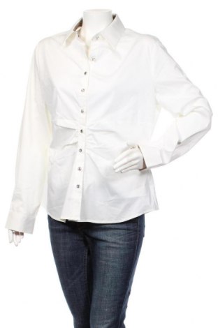 Дамска риза New York & Company, Размер L, Цвят Бял, 60% памук, 35% полиестер, 5% еластан, Цена 26,00 лв.