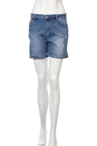 Γυναικείο κοντό παντελόνι M.Sara, Μέγεθος M, Χρώμα Μπλέ, 62% βαμβάκι, 17% πολυεστέρας, 19% βισκόζη, 2% ελαστάνη, Τιμή 11,30 €