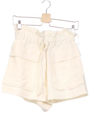 Дамски къс панталон Zara, Размер XS, Цвят Екрю, 70% вискоза, 30% лен, Цена 19,00 лв.