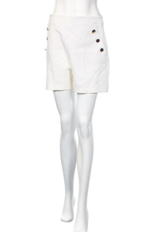 Дамски къс панталон Zara, Размер M, Цвят Бял, 74% полиестер, 19% вискоза, 7% еластан, Цена 24,50 лв.