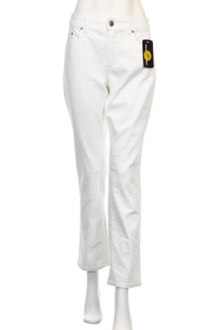 Дамски панталон Anna Montana, Размер M, Цвят Бял, 81% памук, 17% полиестер, 2% еластан, Цена 36,22 лв.