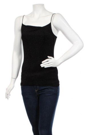 Γυναικείο αμάνικο μπλουζάκι H&M, Μέγεθος S, Χρώμα Μαύρο, 87% πολυαμίδη, 6% μεταλλικά νήματα, 5% ελαστάνη, Τιμή 7,50 €